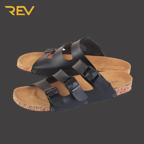 ☀ REV STORE ☀ Sandal Pria Ukuran Besar - Sendal Selop pria Big Size - Black