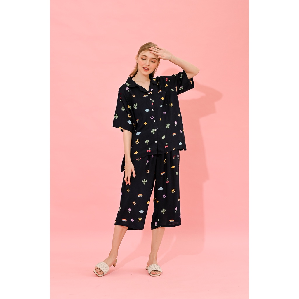 Kalla set - Sleepwear / Piyama Baju Tidur Rayon by RAHA Sleepwear-4