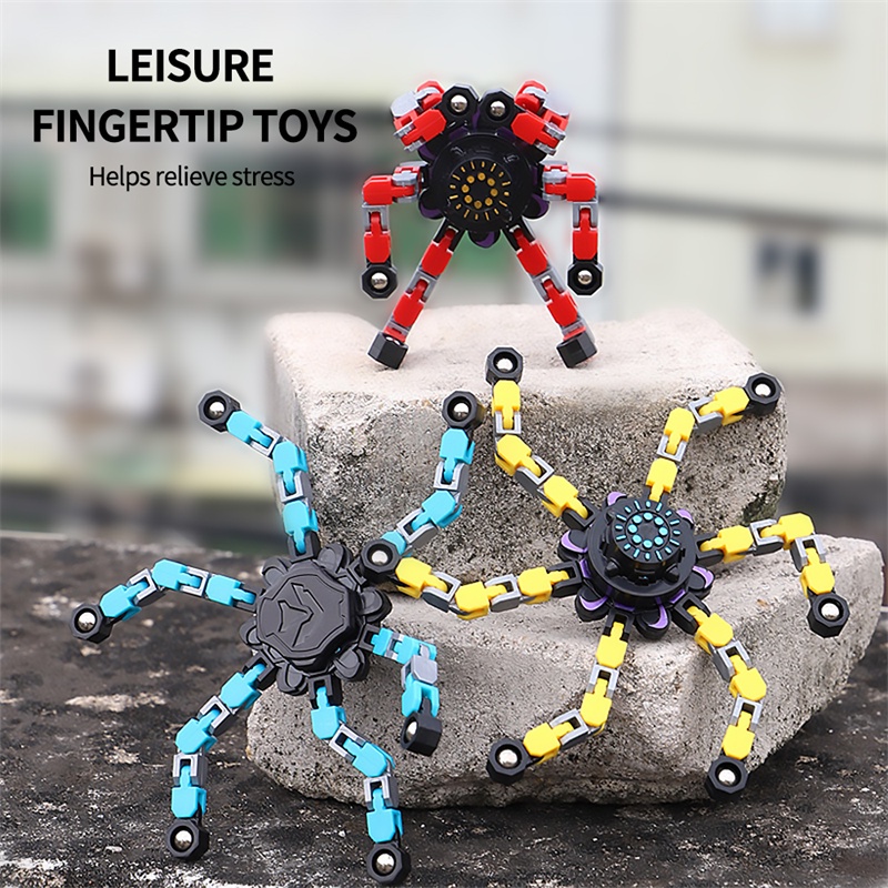 DIY Deformed Fidget Spinner Chain Toys For Children Antistress Hand Spinner Vent Toys Adult Stress Relief Sensory Gyro Gift