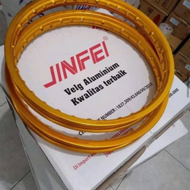Ring 17 JINFEI uk 140 Rata 1 pasang depan blkang