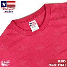 Kaos Polos New States Apparel NSA - PREMIUM 7200 RED HEATHER