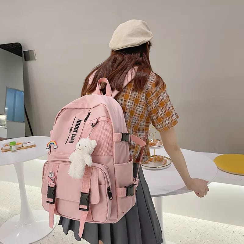 Diobrale - Tas Ransel Wanita Remaja Kekinian Korean Style Sekolah Kuliah Fashion