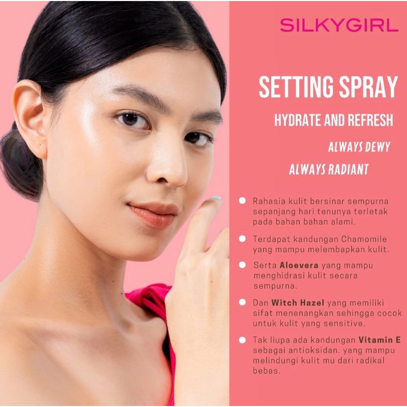 ❤ MEMEY ❤ SILKYGIRL Makeup Setting Spray Hydrate &amp; Refresh 70ml