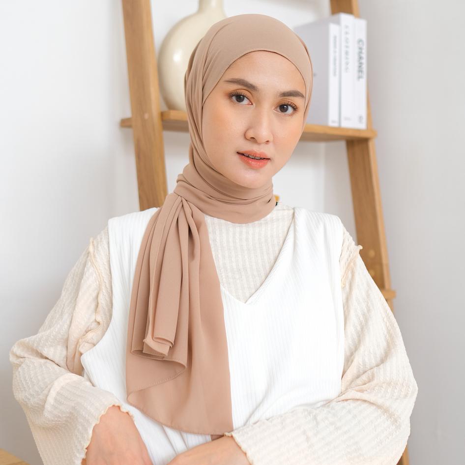 Lozy Hijab - [Defect] Bawal Shawl ( Hijab Pashmina )-Tan