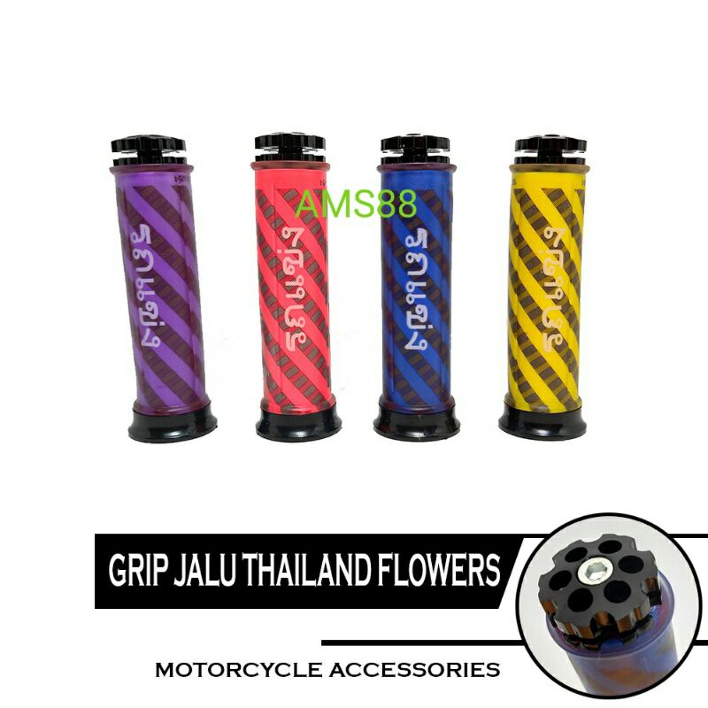 Grip Handgrip Carbon Thailook + Plus Jalu Ring CNC Universal Variasi Motor