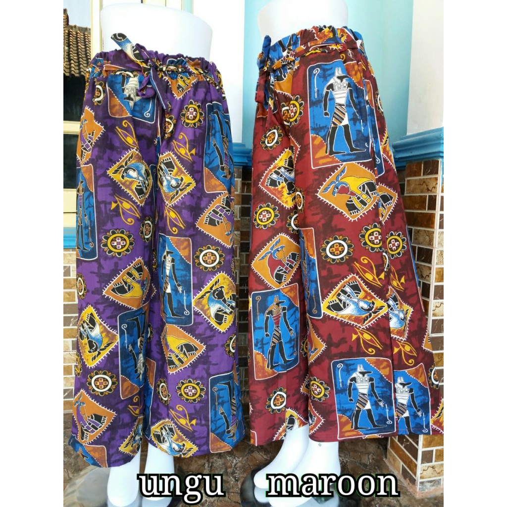 Best seller kulot motif katun jepang ETNIK TERBARU