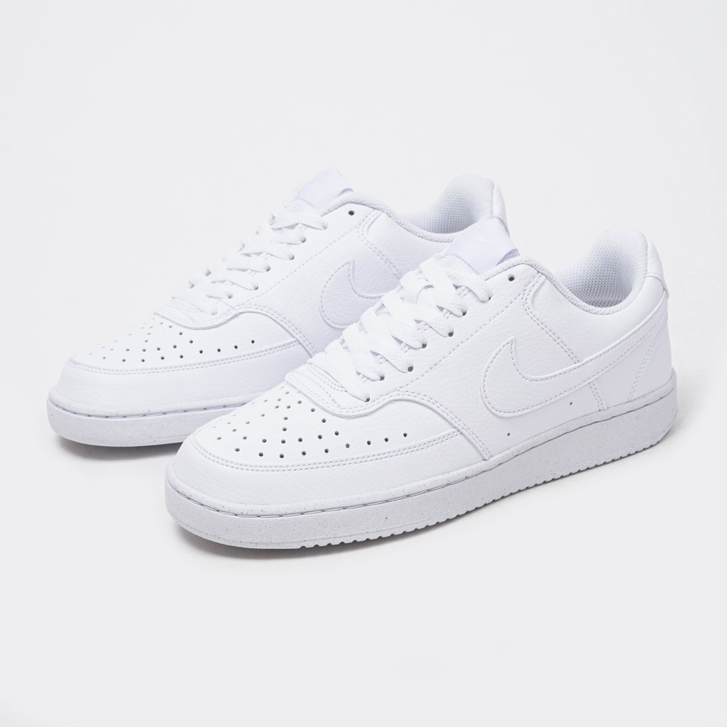 nike court vision low leather sneakers in triple white