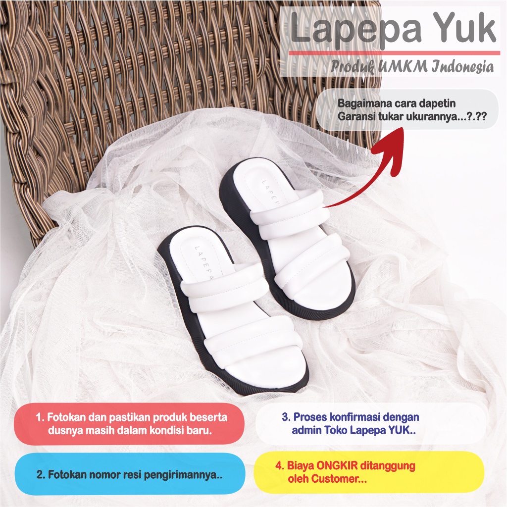 LAPEPA YUK - Sandal Platform Anak Perempuan Usia 2 sampai 10 Tahun ZOYA KIDS Sendal Anak cewek Wedges Wanita Empuk Model Silang Warna WHITE  Putih Ban dua Lucu  cewe Slop Usia Umur 3 4 5 6 7 8 9 thn Tahun Premium Ori Original Mall Official Store