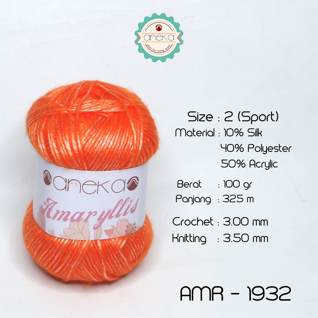 Benang Rajut Amaryllis / Amarillis Silk Cotton Yarn - 1932