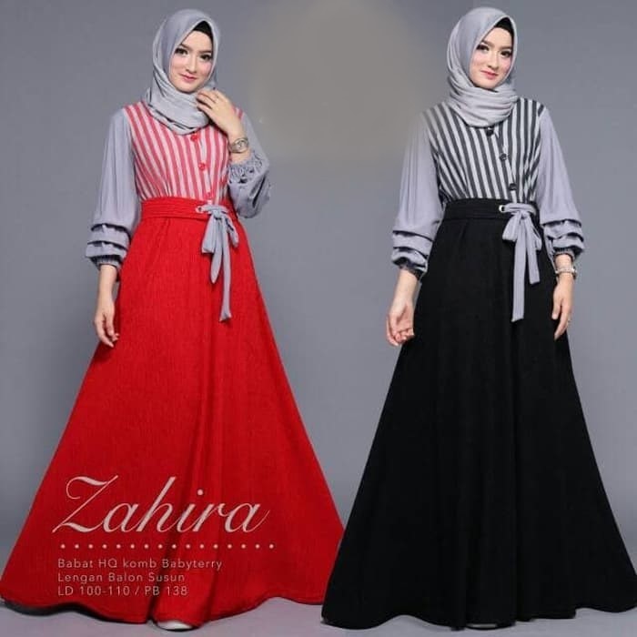 Zizara gamis muslim QUEENE Syari Set Banyak Warna  Shopee 