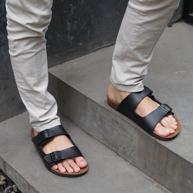 Sandal Pria Casual Merka   - Zuma black