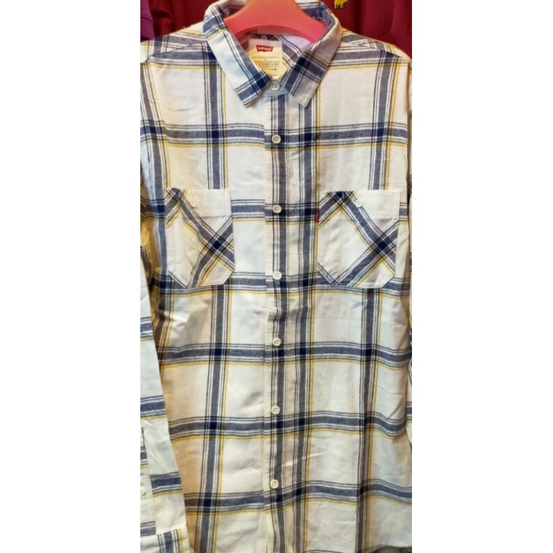 Kemeja Pria LVS Long Sleeve Shirt P4 Original Branded