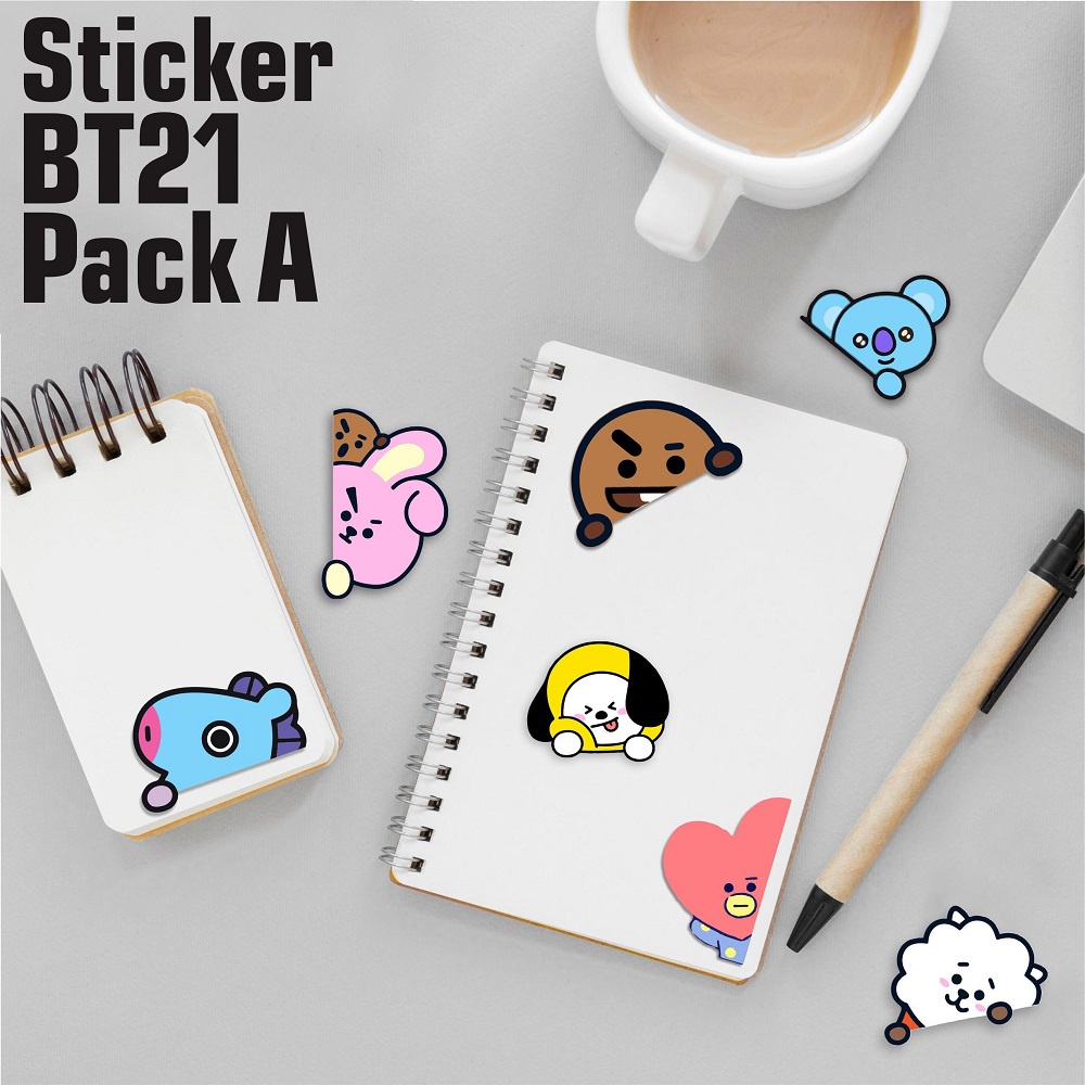 Sticker Pack Tumblr Aesthetic  BTS Bangtan BT21 Waterproof Hiasan Laptop Botol Tumbler Case Hp DIY Stiker Laptop Notebook