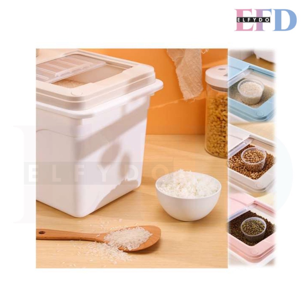 ELFYDO HL0230 Kecil Tempat Penyimpanan Makanan Beras Kacang Food Storage Plastik