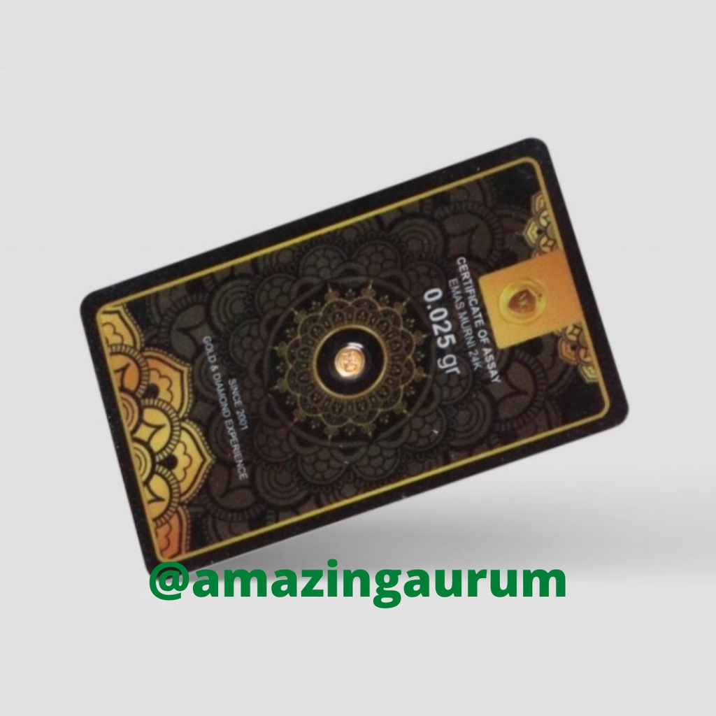Logam Mulia 0,025 gram I 0.025 gram untuk Mahar, Hadiah, Souvenir & Tukar Emas Antam 24 K MiniGold B
