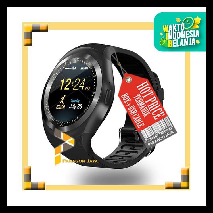 Smart Watch Dz11 / Jam Pintar Smartwatch Y1 Sim Memory Fullblack Kode 685