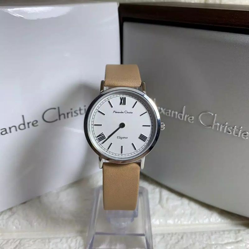 Jam Tangan Alexandre Christie AC 8471 MH Tali Leather / Kulit Pria & Cowok Original