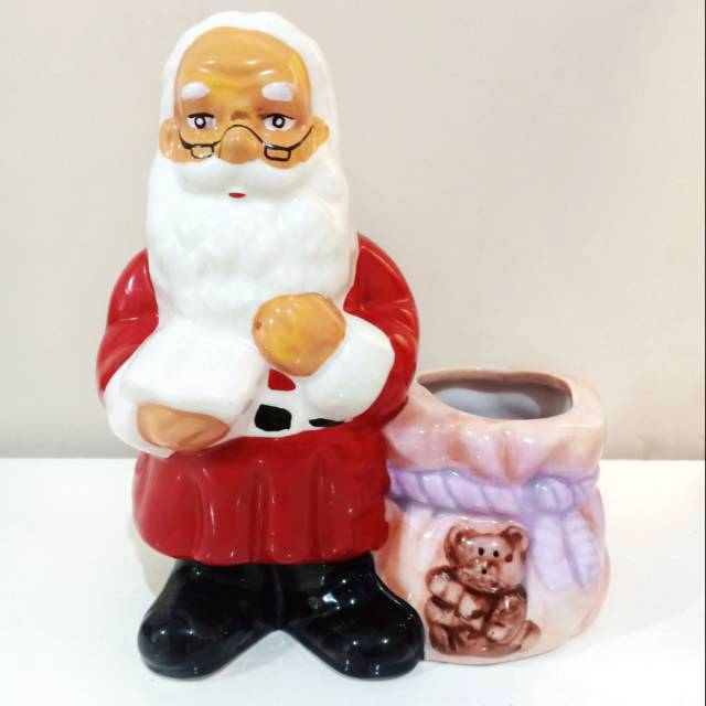 

Patung Santa Clause, Tempat Pensil Santa, Dekorasi Natal, Christmas Decoration
