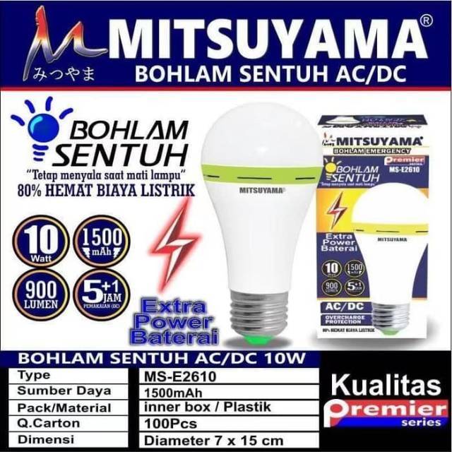 Bohlam LED Emergency 10watt MS-E2610 MITSUYAMA