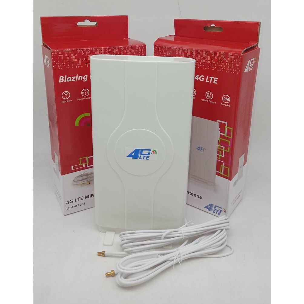 Antena Eksternal 4G LTE 45dBi dengan Konektor TS9 ANTENA MIMO 4G SMA ROUTER +CABLE 2M