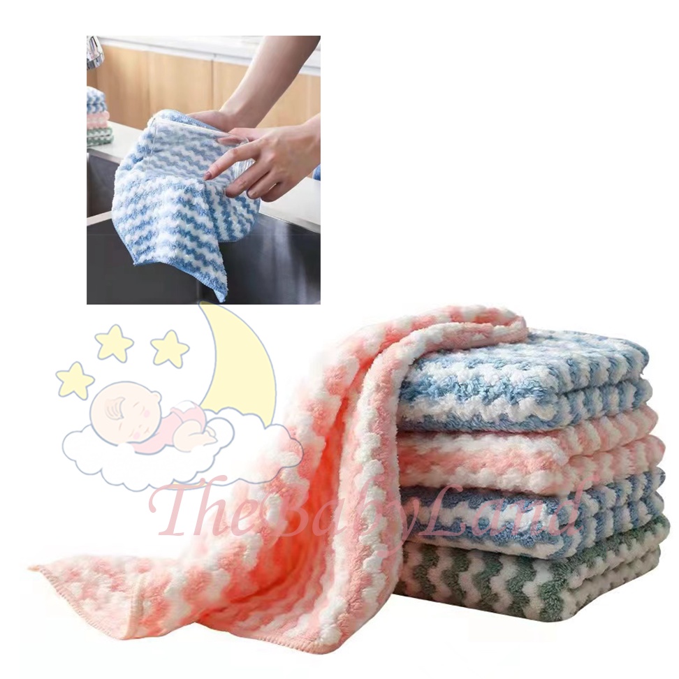 [1KG 43PCS] Babyland Kain Lap Piring Anti Minyak Bahan Microfiber / Kain Lap Anti Minyak / Lap Cuci Piring dapur sendok