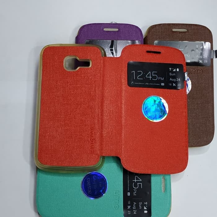 SAMSUNG S7260 / s7262 sarung flip cover ume/ sarung model buku