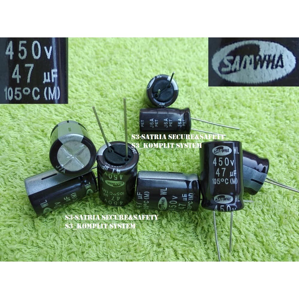 Samwha Elco 47UF 450V Elko 47 uf 450 V Electrolytic