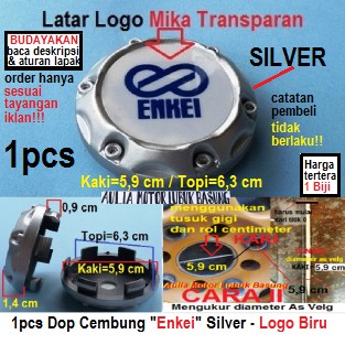 1pcs wheel dop center as velg  racing enkei  biru model 