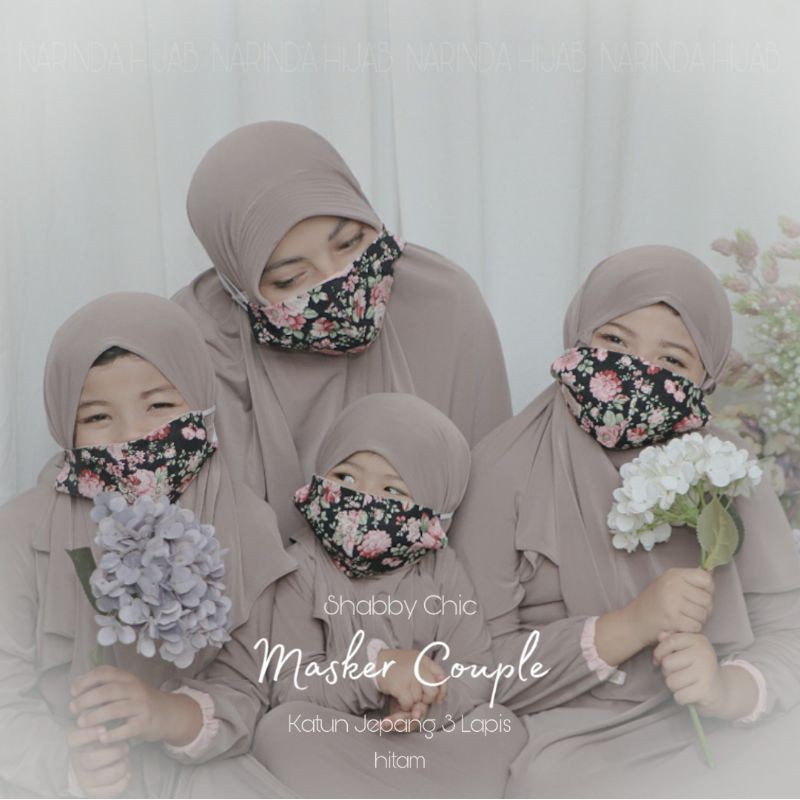 Masker Shabby Chic Mom &amp; Kids Original Narinda Hijab