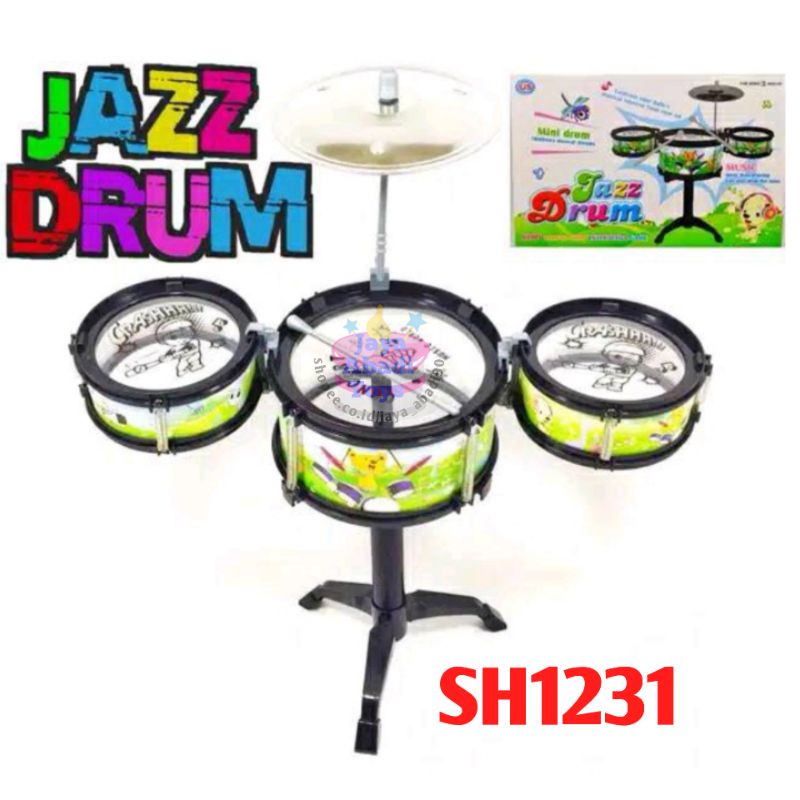 SH 1234 - Mainan Jazz Drum anak plus kursi SH1234