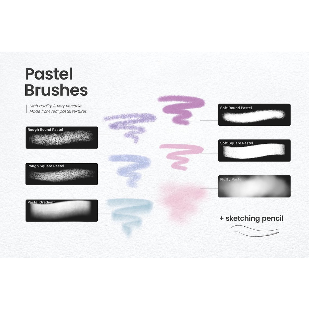 Procreate Brush - Ultimate Pastel &amp; Chalk Brushes for Procreate