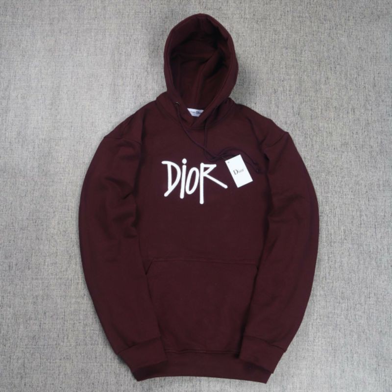 Dior Maroon Hoodie 0075