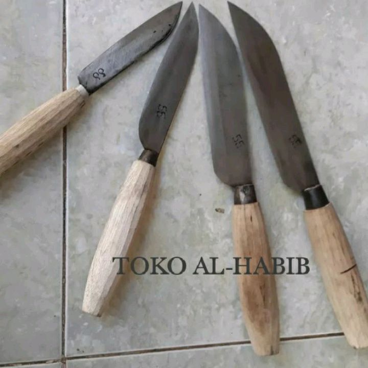 Pisau Dapur Tajam 4 Set Ukuran 10,12,14,16 CM / Asli Paterongan Madura Bangkalan / Pisau Dapur Murah