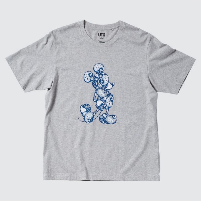 UNIQLO - UT Mickey Stands Lengan Pendek, Grey