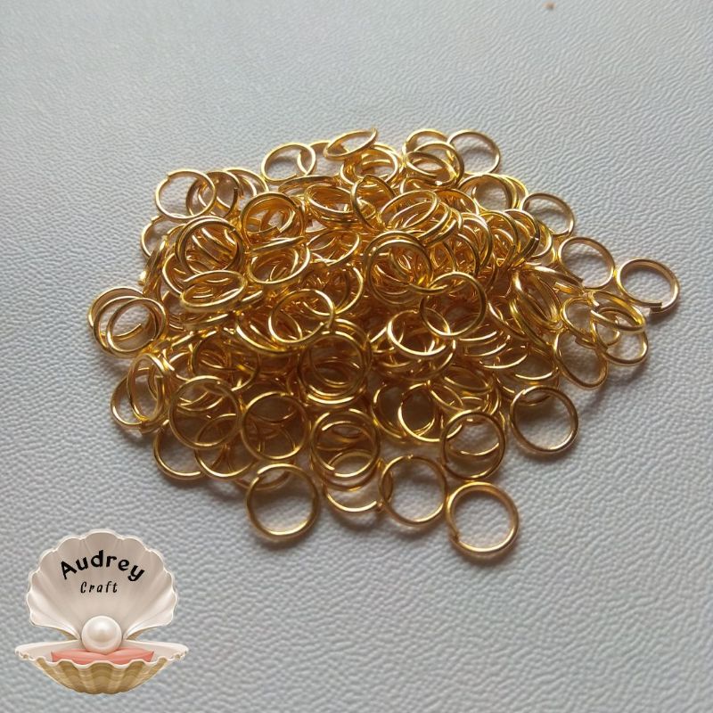 Ring jump open Ring 6mm Gold Ring Sambung Ring Aksesoris bros gelang kalung Aksesoris strap masker
