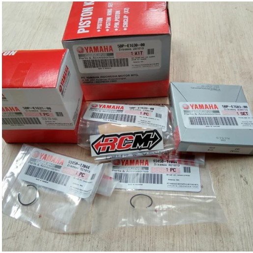 PISTON KIT SET SEKER SEHER KIT SCORPIO OVERSIZE OS STD 0 STANDAR ORI ORIGINAL YAMAHA 5BP-E1630-00