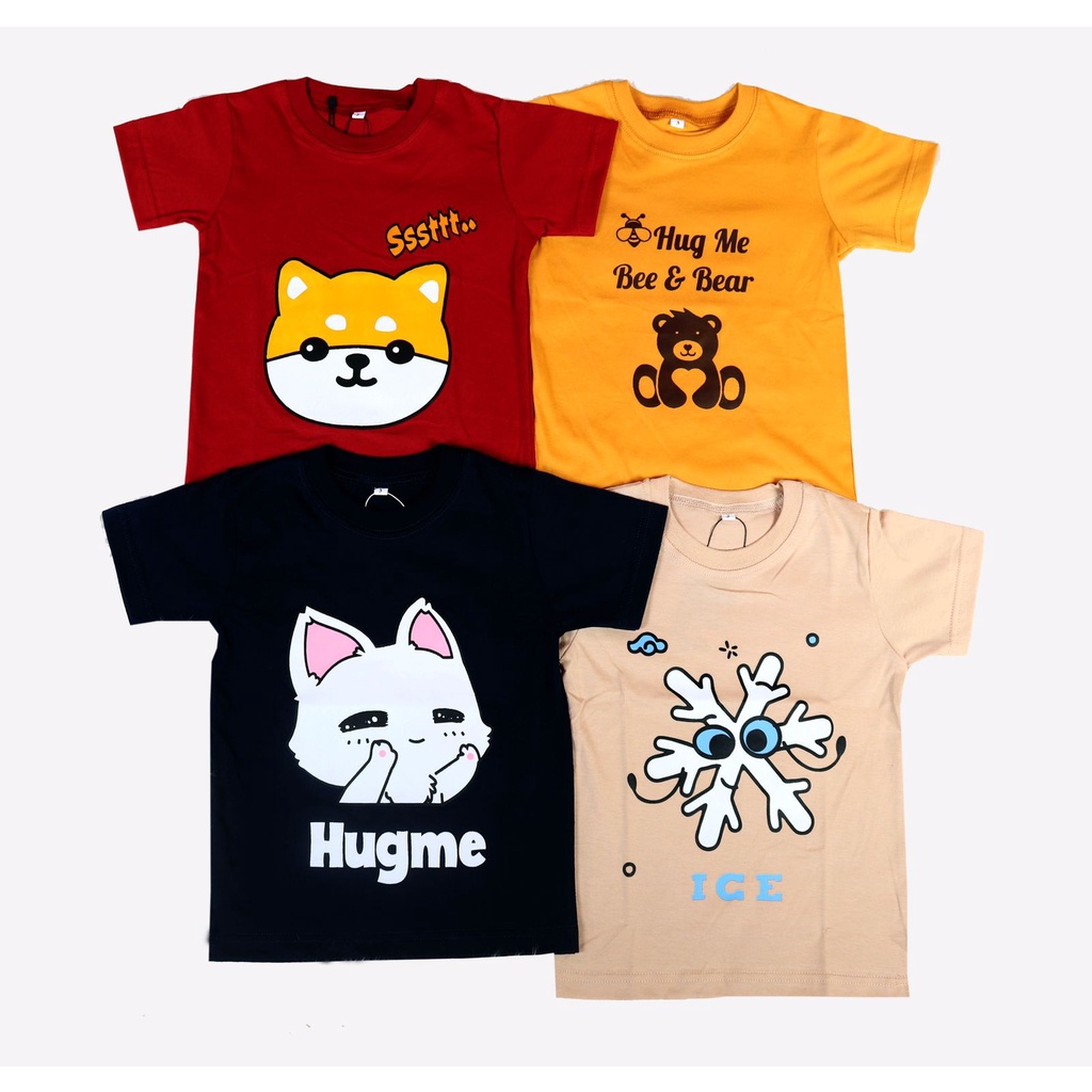 KAOS ANAK  HUGME BEE AND BEAR USIA 1-6 TAHUN