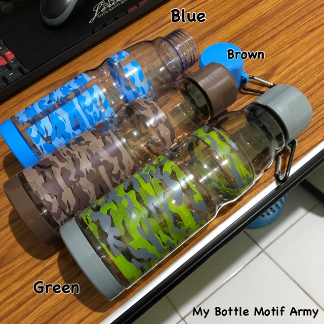 Botol Minum My Bottle Motif Army Anti Pecah Free Packing