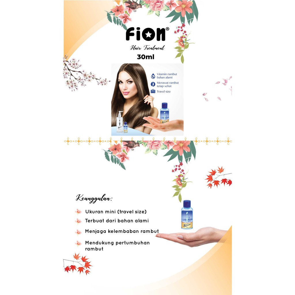 ❤ BELIA ❤ Fion Hair Treatment Serum Vitamin Rambut 30 | 135 ml Brasov Halal BPOM