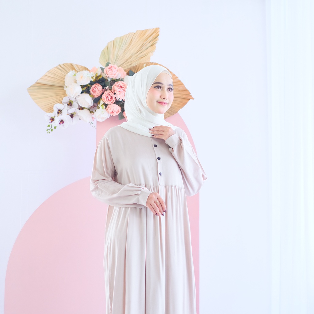 (DBY) GAMIS MIDI NASSELA OVERSIZE DAILY BUSUI DRESS WANITA RAYON