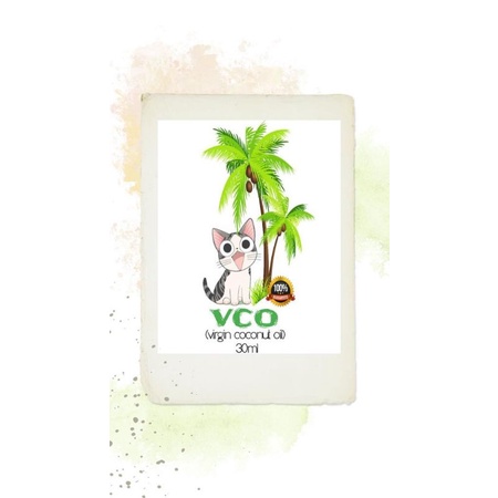 minyak kelapa VCO virgin coconut oil untuk kucing dan anjing, isi 30ml.