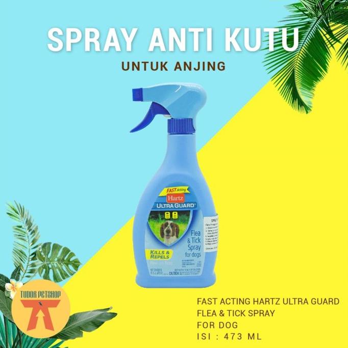 SPRAY ANTI KUTU Anjing Kucing HARTZ FLEA & TICK HOME SPRAY 473 ML ---Murah---