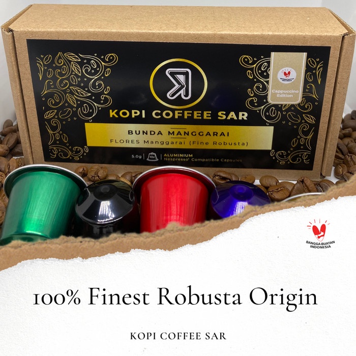

ds011css Nespresso ® Compatible Coffee Capsule - Bunda Manggarai Kopi Kapsul - 10 Kapsul Ds20X11