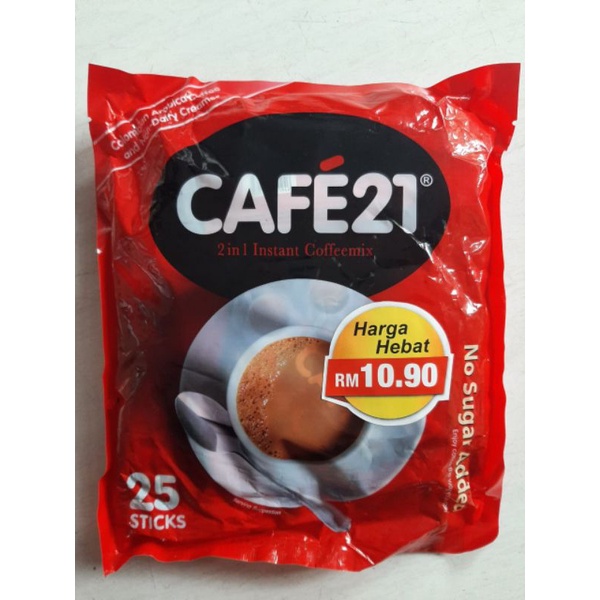 

Cafe21 2 in 1 Instant Coffemix / Cafe 21 Tanpa Gula ( No Sugar Added )