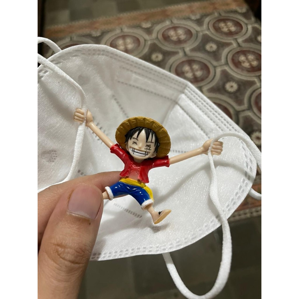 Acc Anime Kait Masker Gambar Anime One Piece Figure Luffy Strap Masker / gantungan kabel / kait kabel