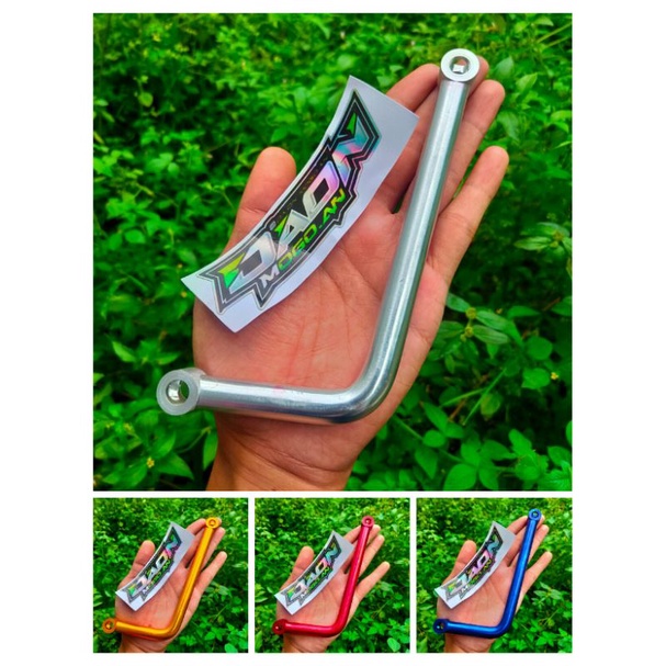 pangkon L knalpot ninja RR/R-breket knalpot ninja R universal cnc anodes alumunium