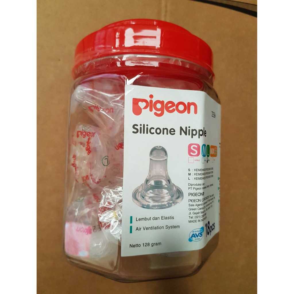 Pigeon Silicone Nipple L (isi 18pcs)