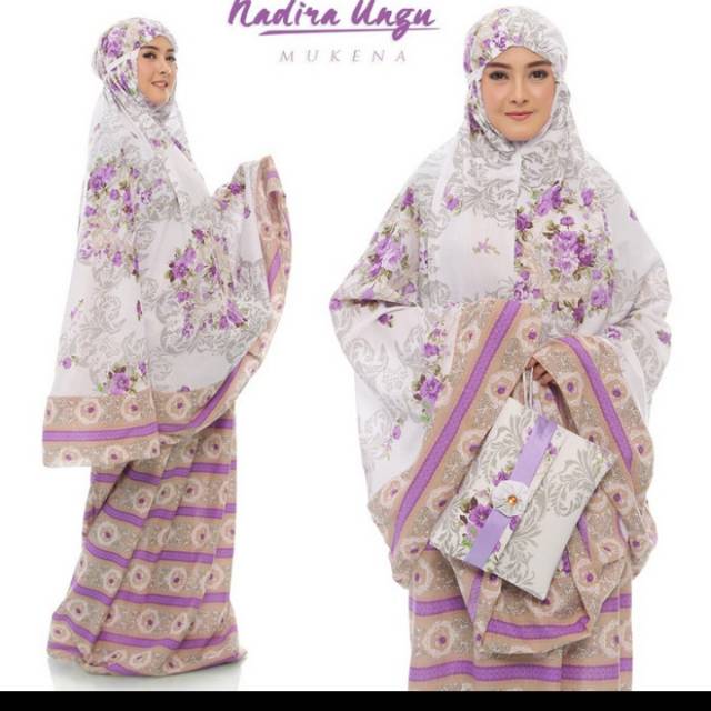 MUKENA BALI DEWASA NADIRA TAS PESTA UNGU