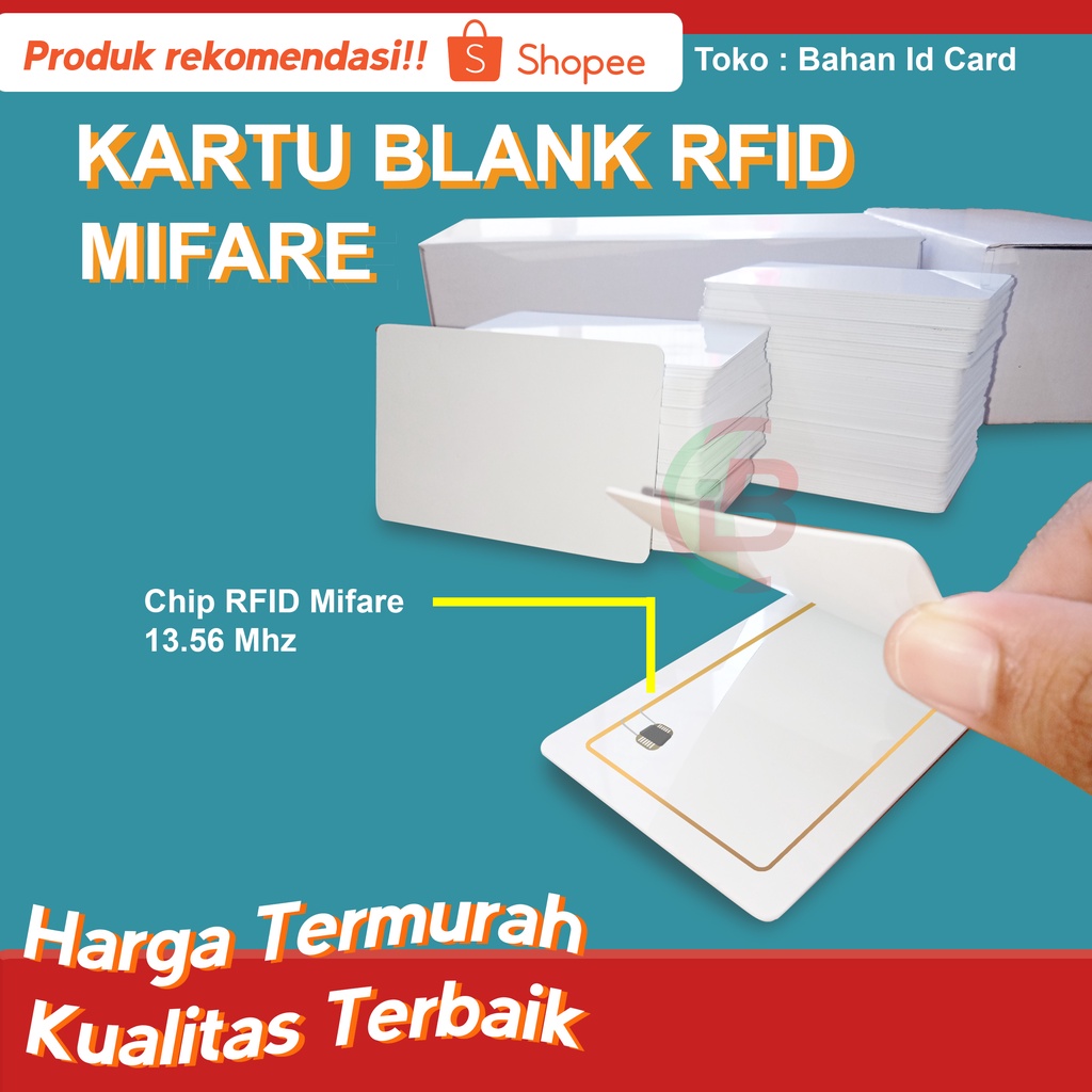 

Kartu RFID High Frequency 13.56 MHz/ID Card Min Pembelian 50 Pcs