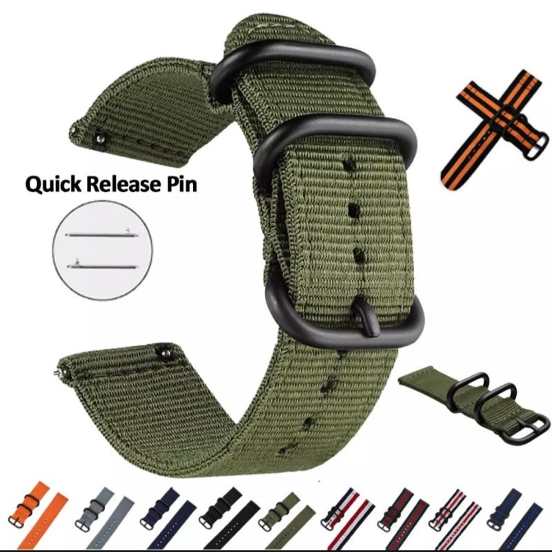 strap tali jam 22mm Universal Color Nylon Strap kulit premium Amazfit samsung Xiaomi band